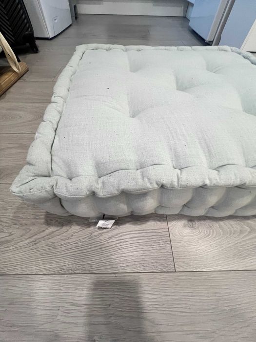 4 almofadas para chão cinza / Coxim de jardim 70x70 cm