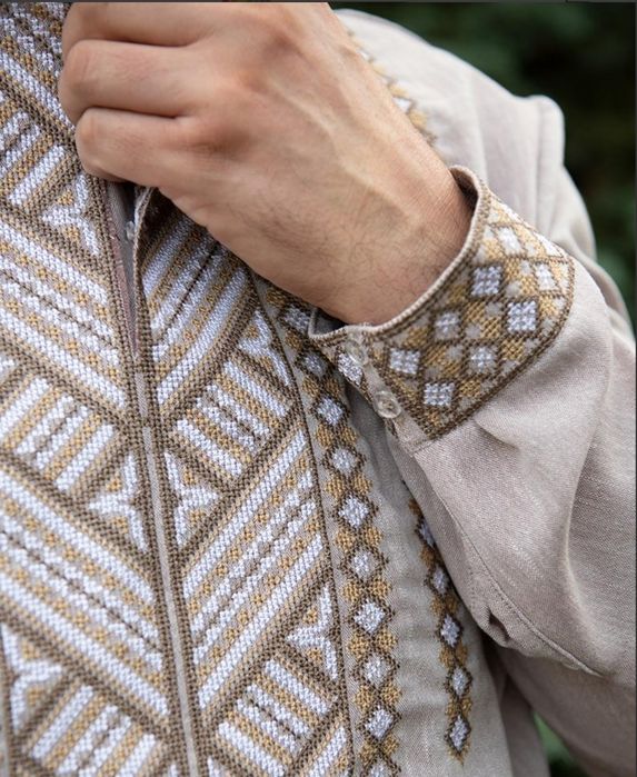 Чоловіча вишиванка льон-бавовна 52, 54, 56 розмір