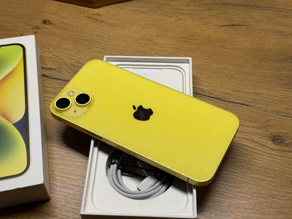 iPhone 14 Plus 128GB Yellow Żółty 15 Ładny Stan Komplet