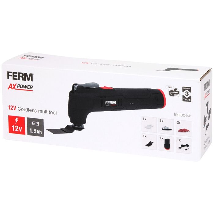 Акумуляторний багатофункціональний інструмент FERM 12 V | 1,5 Aг