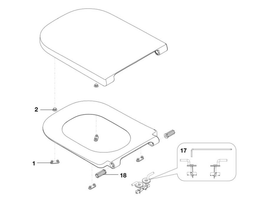 Tampa de sanita ROCA GAP BRANCO 650
