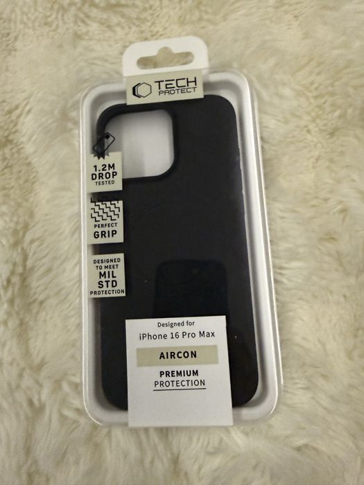 Premium czarne etui do IPhone 16 Pro max