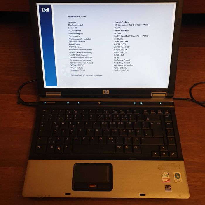 HP Compaq 6530bn Linux