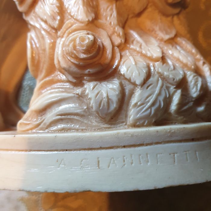 A. GIANNETTI The Three Graces Resin Sculpture Italian Art Nouveau Deco