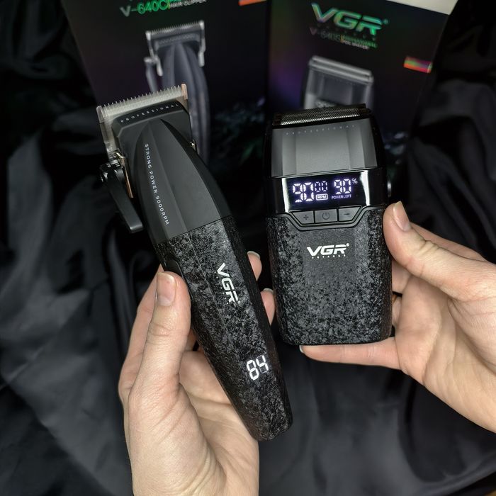 Професійний набір для стрижки VGR машинка для стрижки+ шейвер!