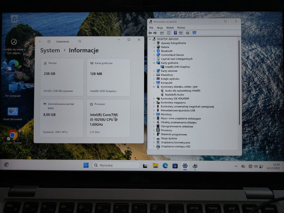 Dell latitude 5410  i5-10210U/8GB/256SSD/FHD/Bat.Good/ Win 11/