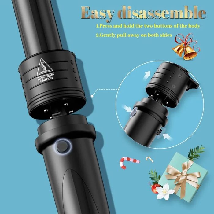 Lokówka ceramiczna 5 w 1 z LCD, wielofunkcyjny wyświetlacz LCD