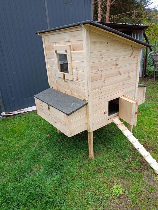Kurnik z woliera drewno ocieplany