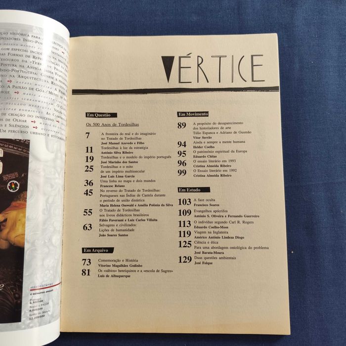 Revista Vértice 63 - Novembro-Dezembro 1994