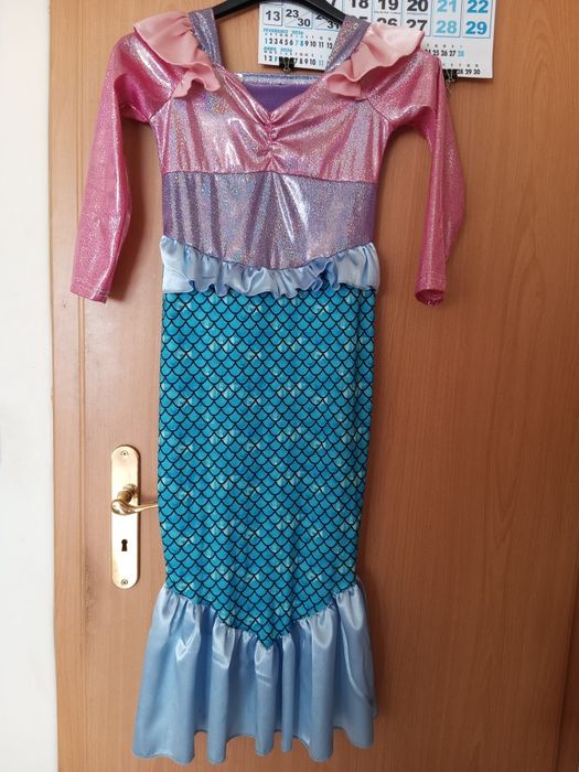 Vestido criança Sereia 7 anos
