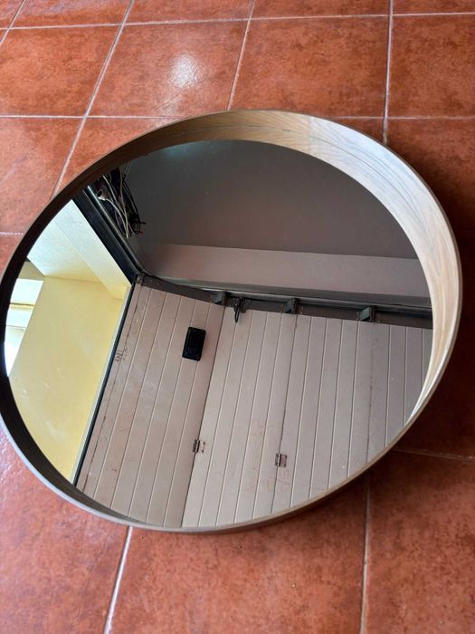 Espelho Ikea Stockholm - Chapa de nogueira 80cm