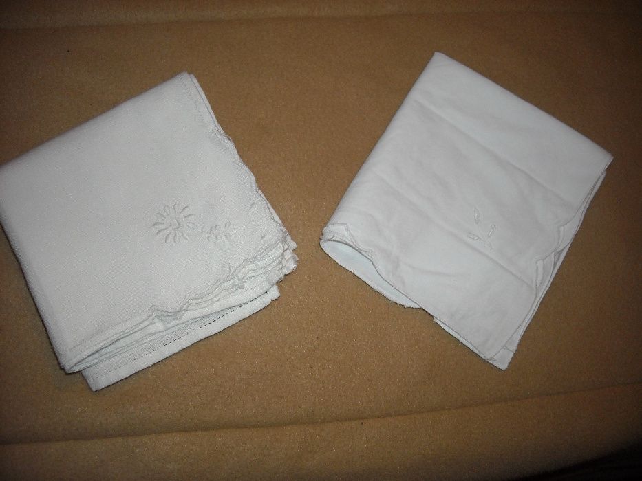 Guardanapos em linho fino bordados Novos - 6 pcs