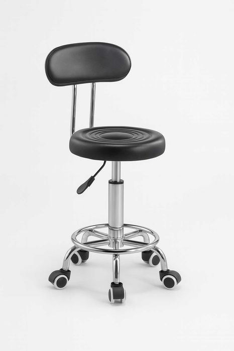 Стул мастера для салона красоты с регулировкой высоты и спинкой