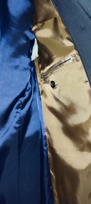 Granatowy płaszcz Giacomo Conti r. S