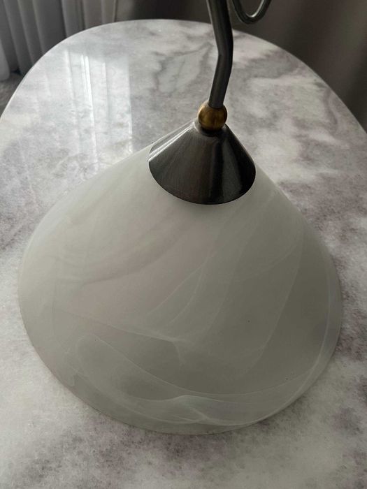 Lampa wisząca sufitowa żyrandol regulowana szklany klosz