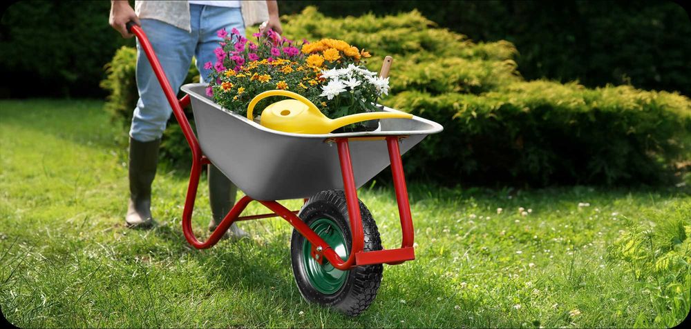 Koło kółko do taczki taczek mocne z dętką pompowane 4.80/4.00-8 + ośka