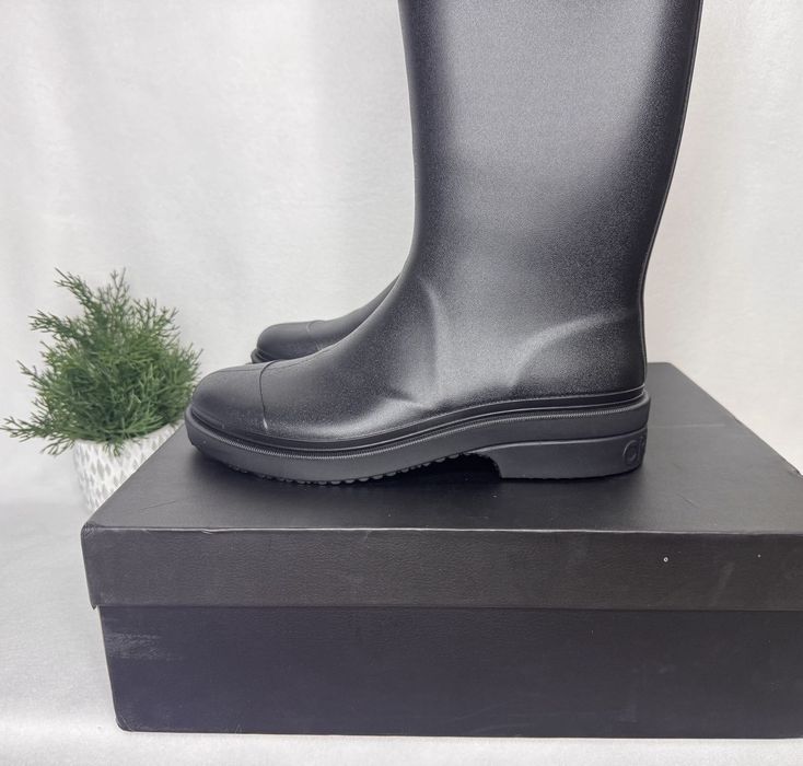 Гумові чоботи Шанель, чоботи Chanel гумові, резиновые сапоги шанель