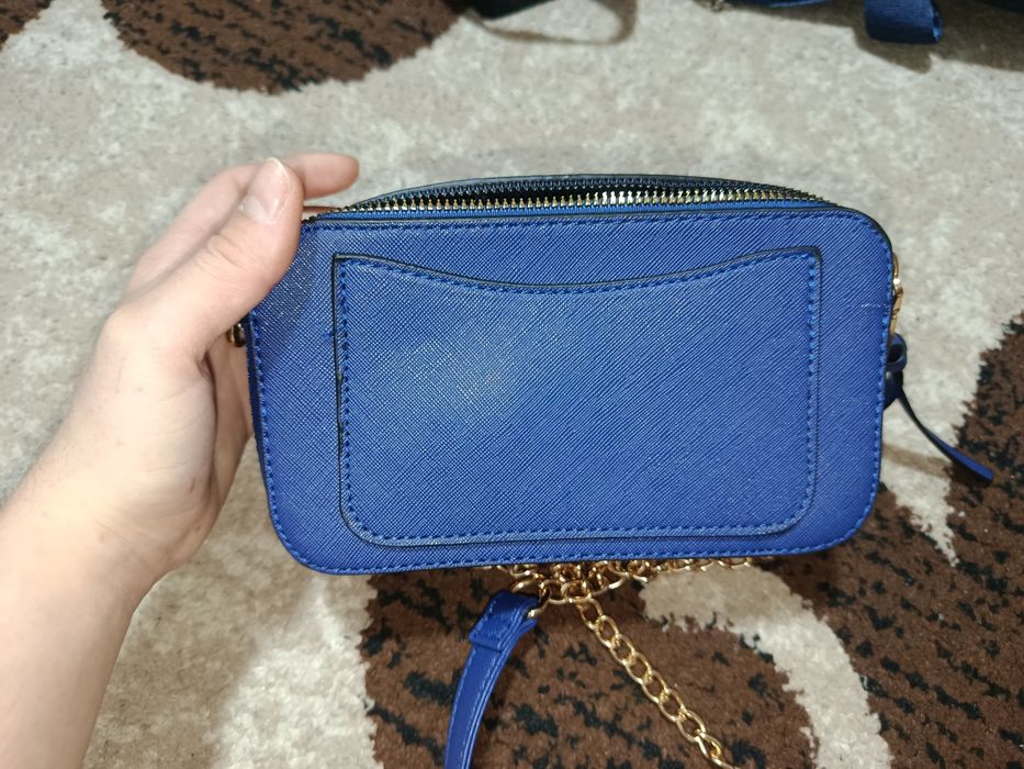 Сумка-кросбоді Marc Jacobs The Snap Shot у королівському синьому кол.