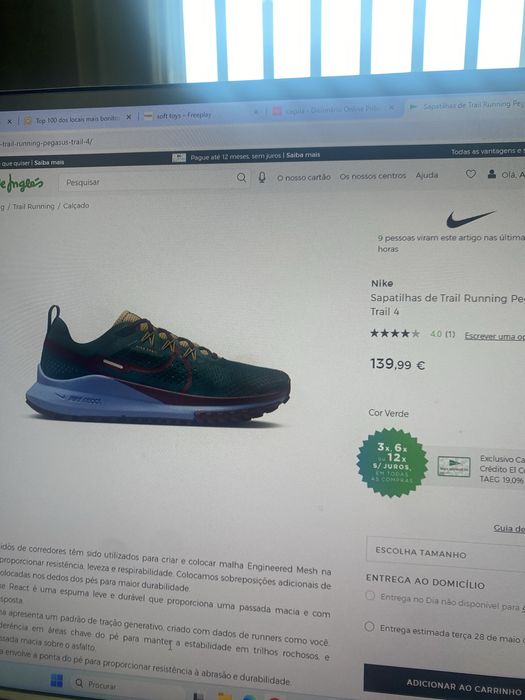 Vendo sapatilhas andei uma vez