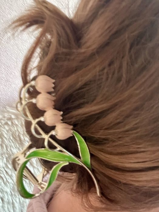 Краб крабік заколка зажим для волосся квіти конвалія