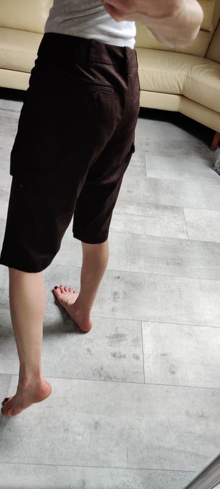 Szorty spodenki bermudy ciemnobrązowe rozm M