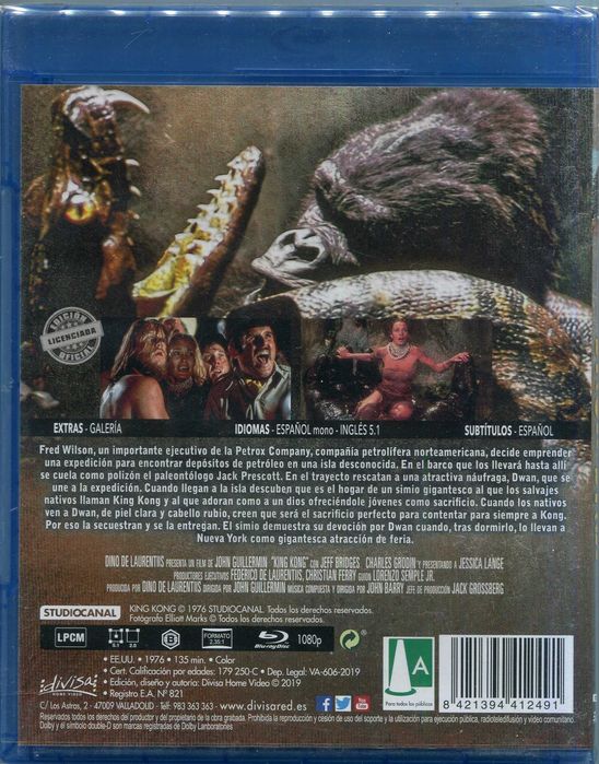 King Kong/King Kong (Blu-Ray)-Importado (não legendado pt)