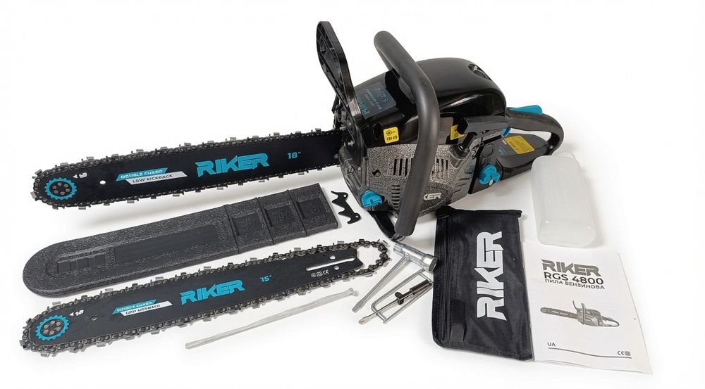 Бензопила Riker RGS 4800 " (2 шини + 2 ланцюги)