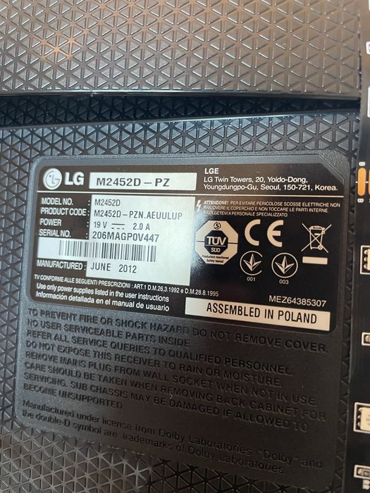 TV / Monitor LG 24" (M2452D)
