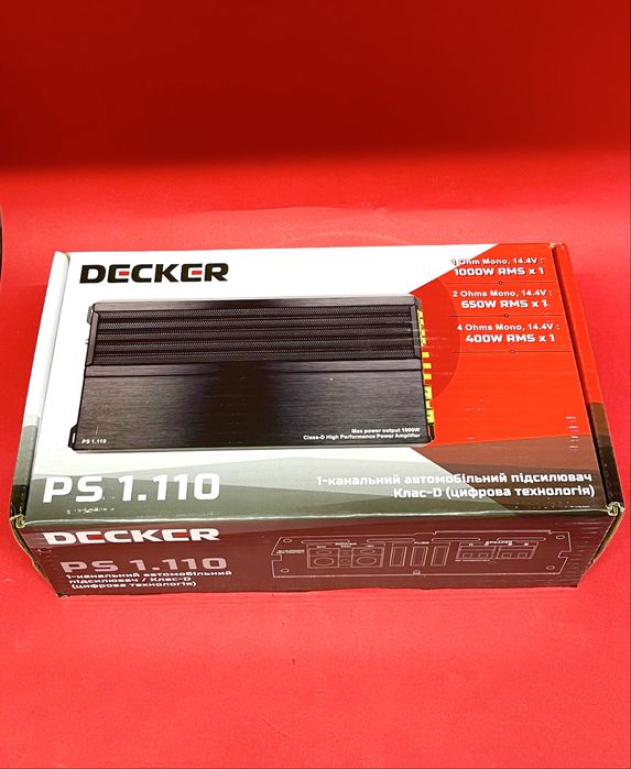 Підсилювач Decker PS 1.110 — 1-канальний, потужний моноблок