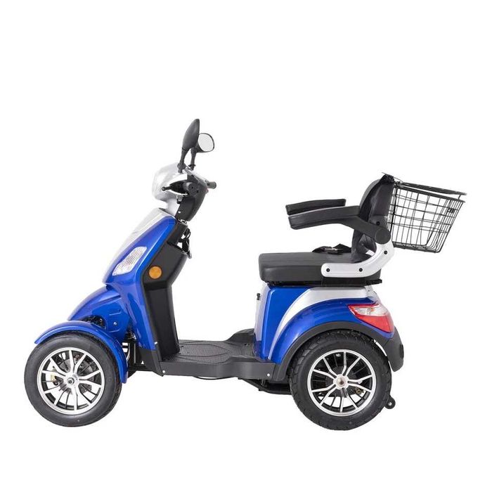 Scooter de mobilidade elétrica 4 rodas está equipada com uma bateria  removível de 600W 60 V e 20 Ah para facilitar o transporte