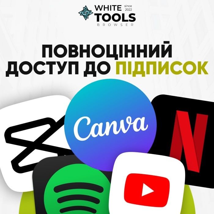 Офіційна підписка CapCut Pro, Canva Pro та Spotify Premium