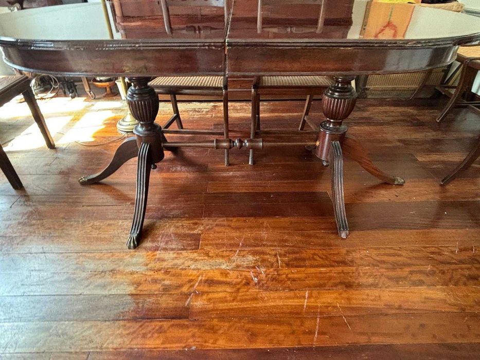 mesa de jantar extensível com pés de galo