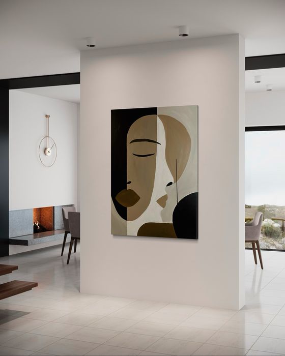 Obraz ręcznie malowany, abstrakcja do nowoczesnego wnętrza