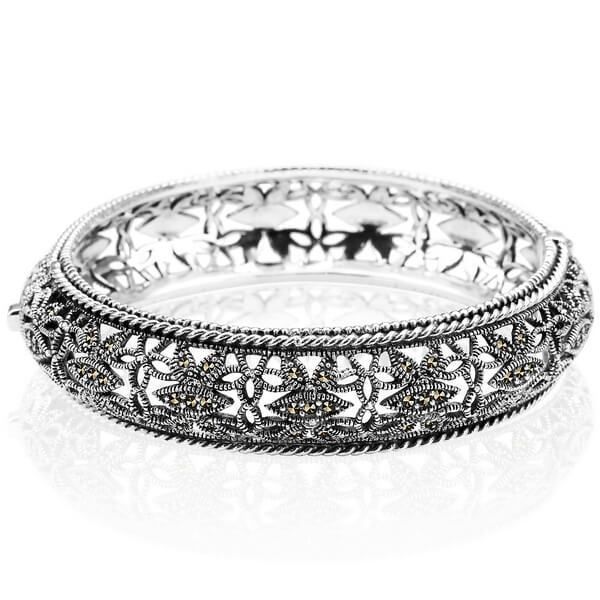 Srebrna bransoleta Staviori 18 cm