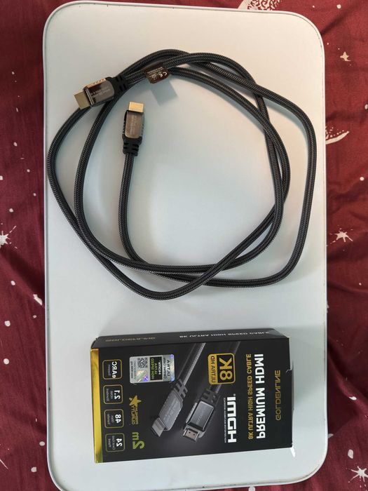 Kabel HDMI 8k goldenline V2.1 B 2m (JAK NOWY)
