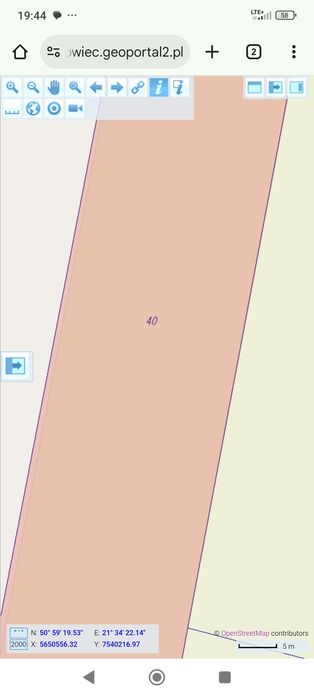 Działka budowlano rolna 1.58ha w miejscowości Wycinka gm. Bałtów