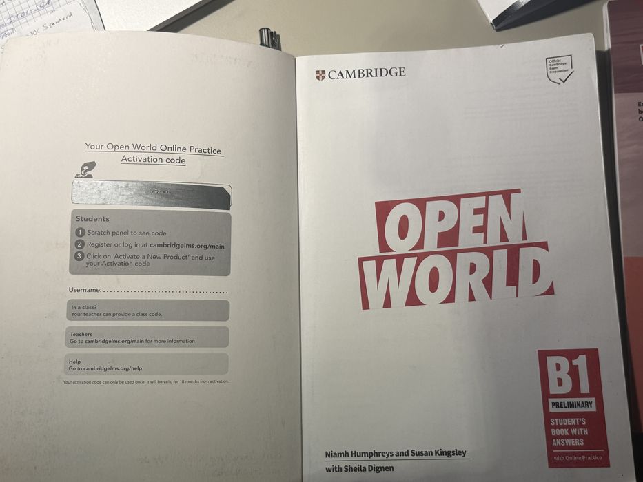 Podręcznik z angelskiego Open world B1 Student book Cambridge 2019