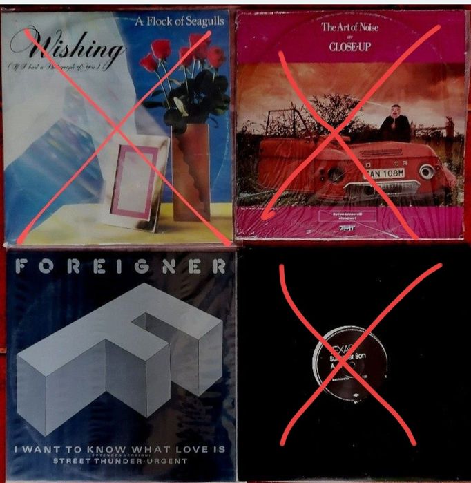 LPs, maxis e singles em vinil, e CDS