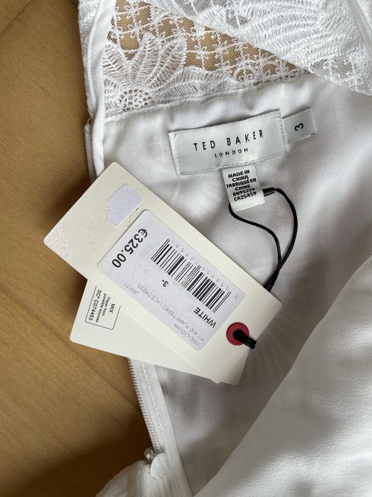 Vestido branco Ted Baker novo tamanho 3