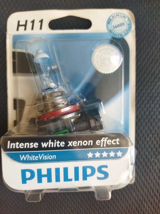 Лампа галогенна Philips Whitevision 12В H11 55Вт 12362WHVB1