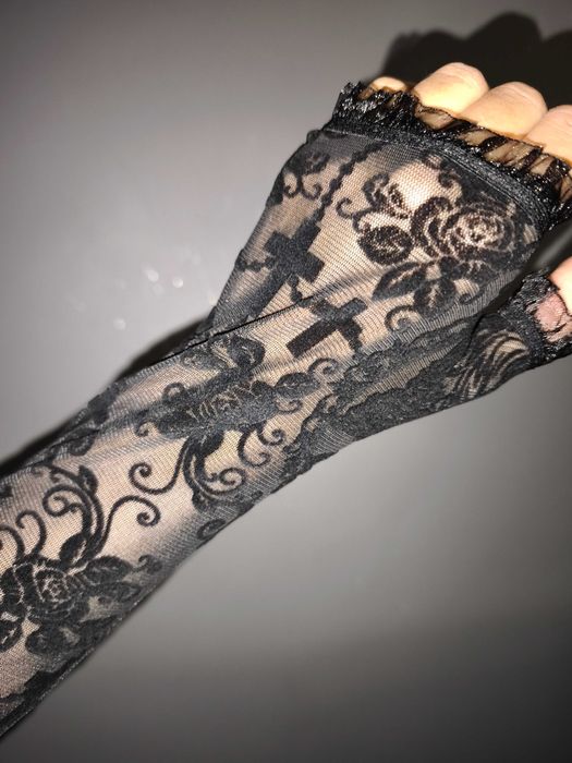 Długie rękawiczki gotyk styl