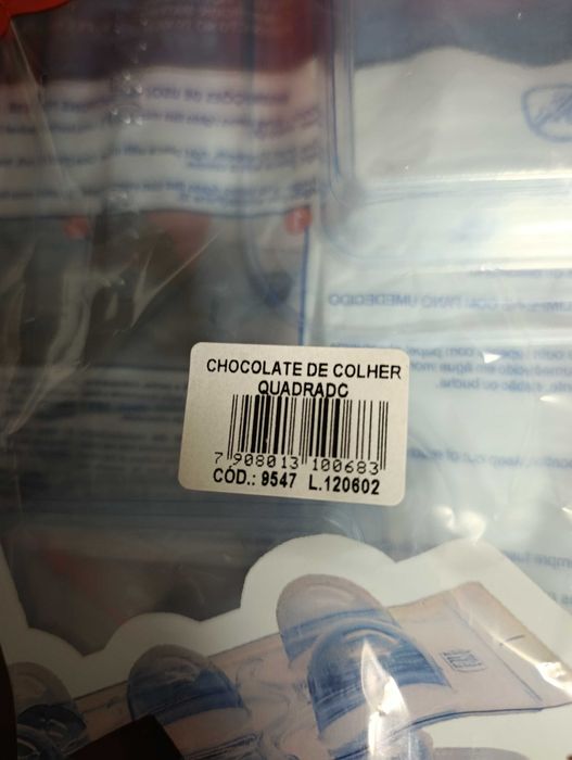 BWB chocolate de colher quadrado
