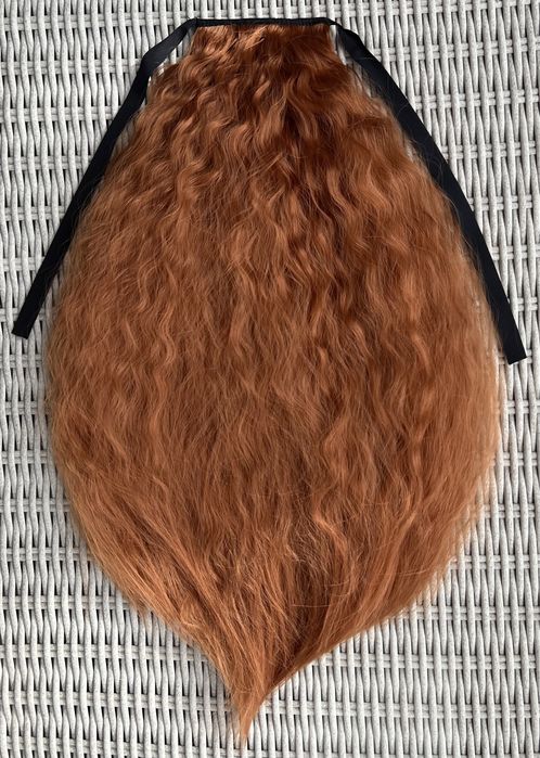 Premium Ultra włosy doczepiane, rudy kucyk, treska 307.