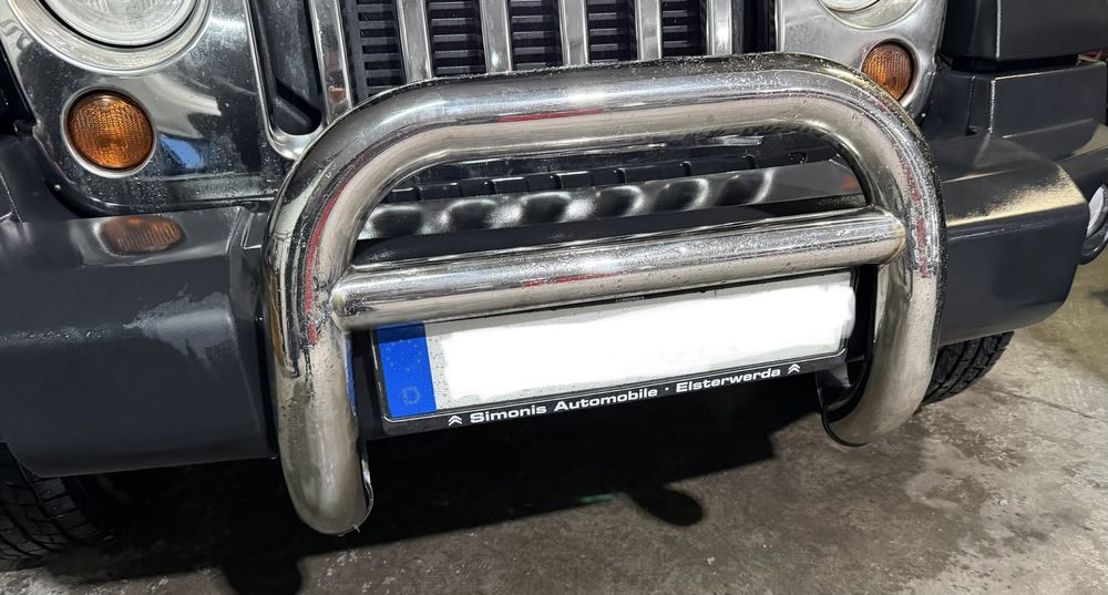 Grelha e mata vacas em cromado para jeep wrangler Jk