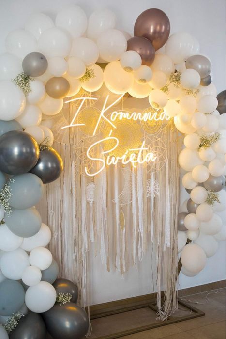 Neon I Komunia Święta - Dekoracja na Ściankę, Napis LED Wynajem