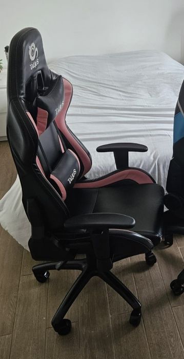Cadeira gaming talius rosa e preto