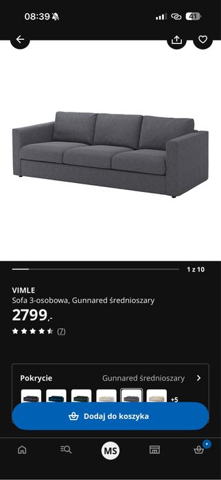 Sofa 3 os. Vimle IKEA