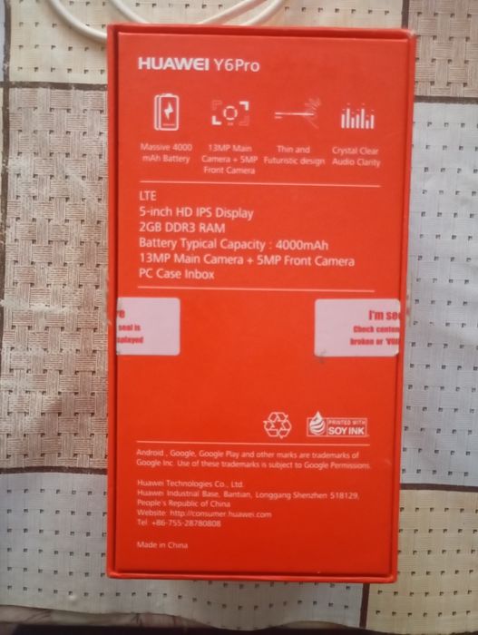 Продам Huawei y6 pro