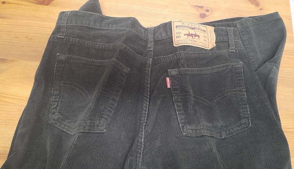 Calças de bombazine