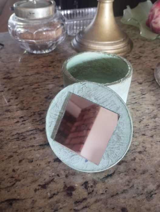 Stare pudełko z aniołkiem shabby chic vintage